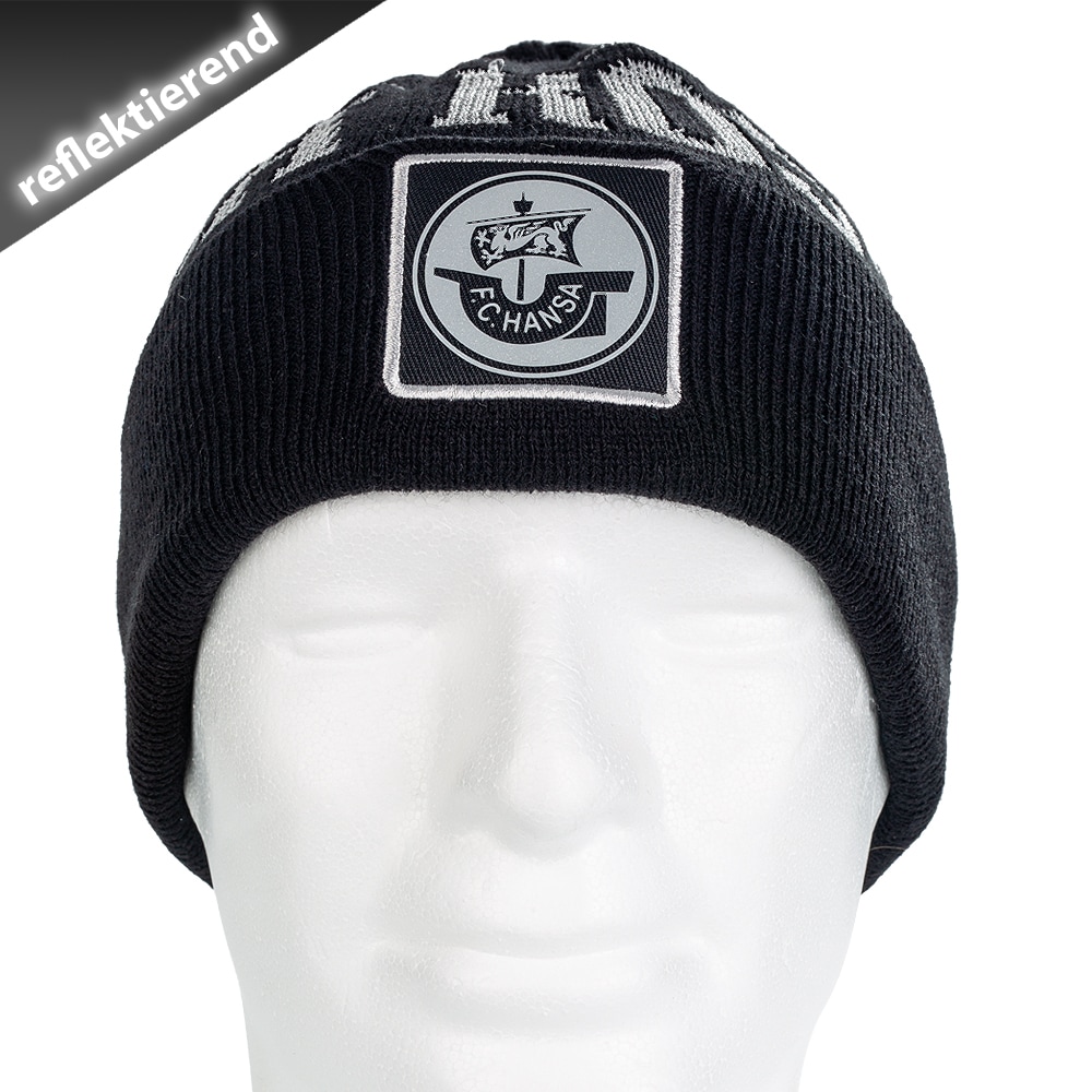 Beanie Reflex schwarz Erwachsene