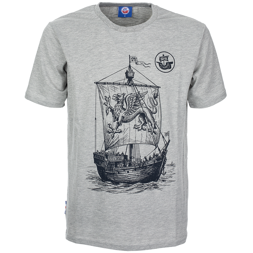 Premium-Shirt Unsere Kogge grau