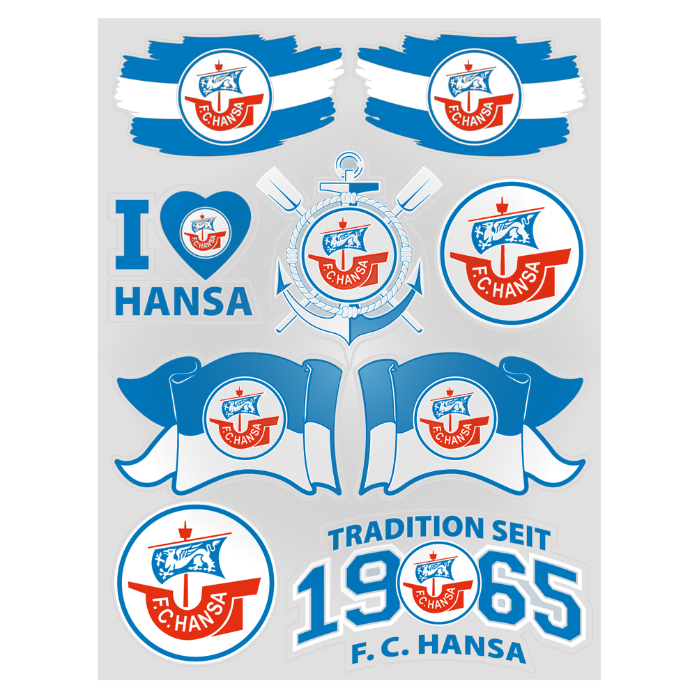 F.C. Hansa Hauttattoo Set