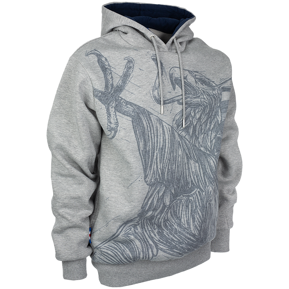 Premium-Hoodie Greif grau