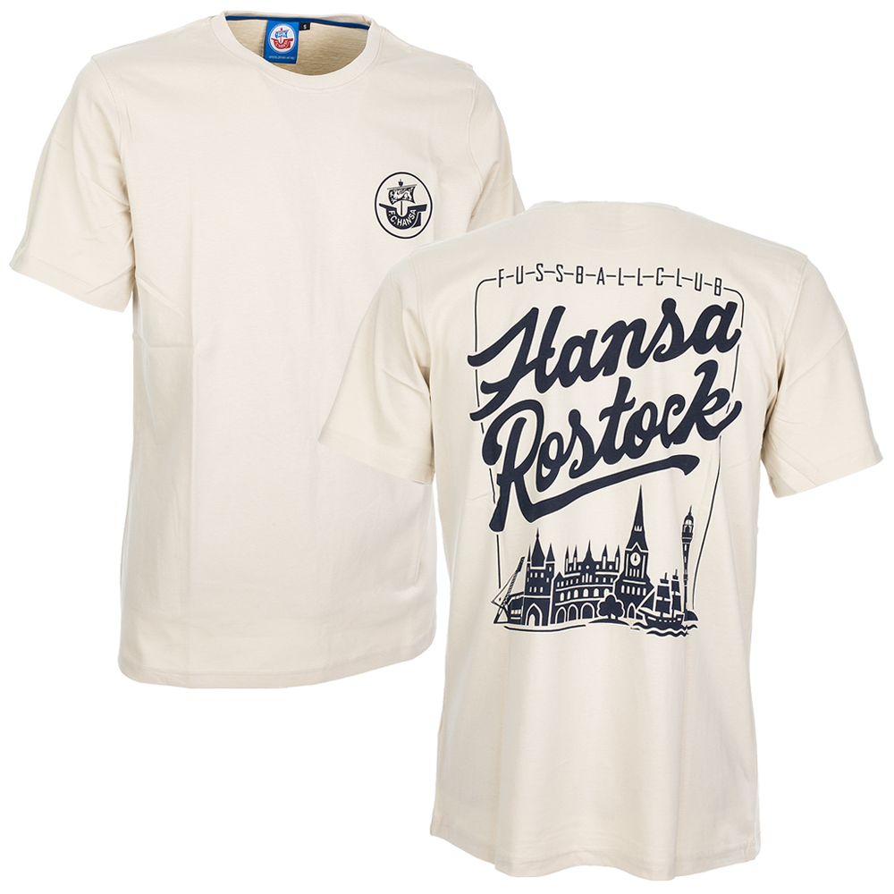 Prem. T-Shirt Skyline sand  (Relaxed Fit)