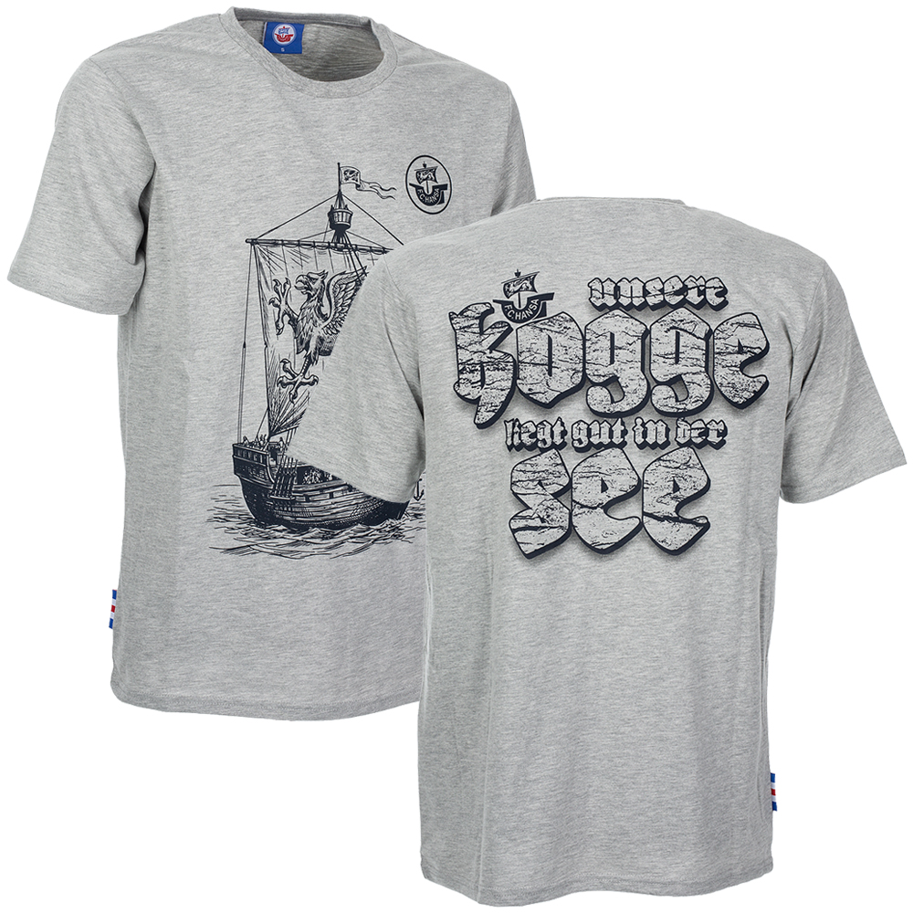 Premium-Shirt Unsere Kogge grau