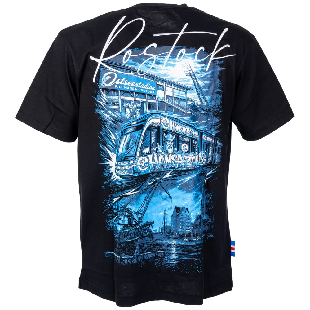 Premium-Shirt Hansazone Rostock schwarz