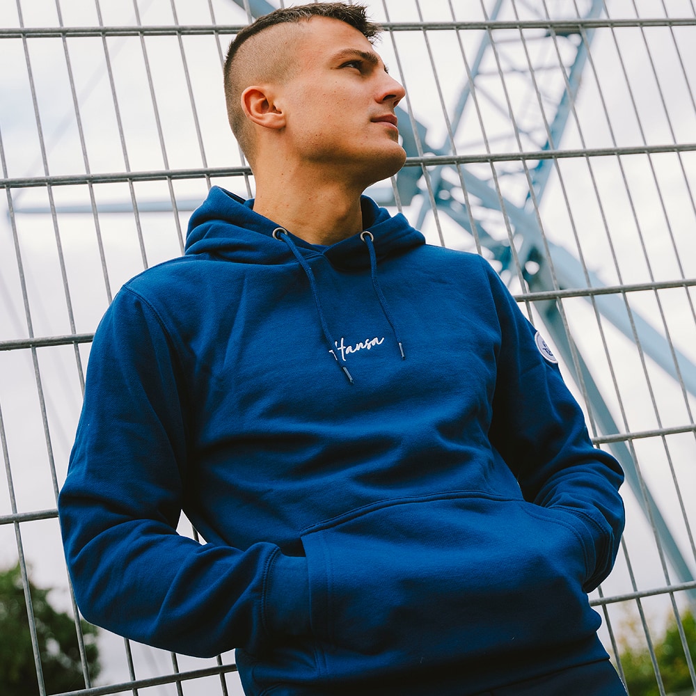 Prem. Hoodie Stadion-Style blue 