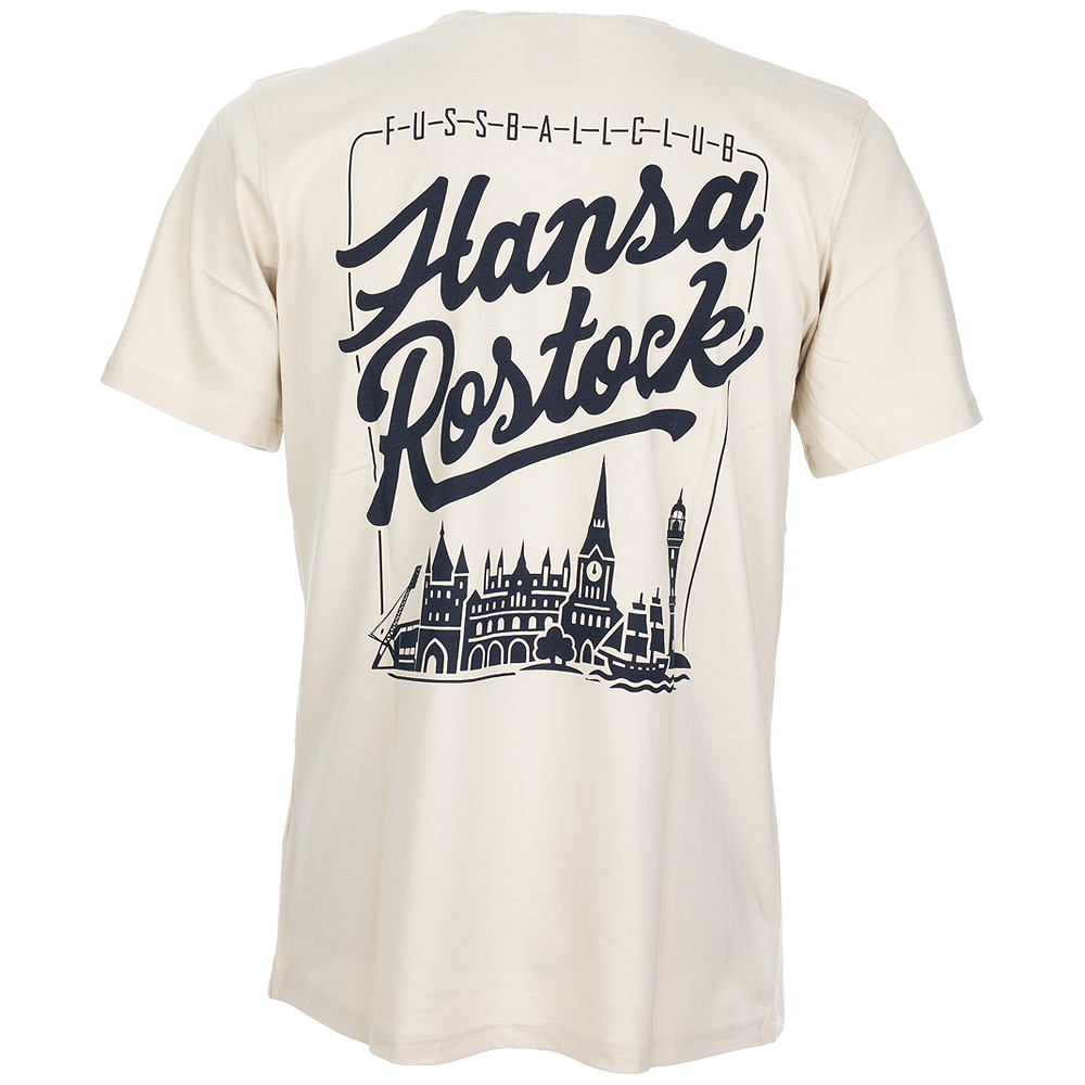 Prem. T-Shirt Skyline sand  (Relaxed Fit)