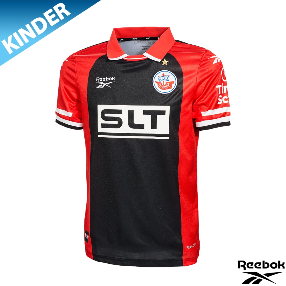 REEBOK Ausweich-Trikot 26/27 KInd rot-schwarz