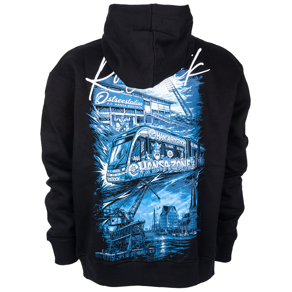 Premium-Hoodie Hansazone Rostock schwarz