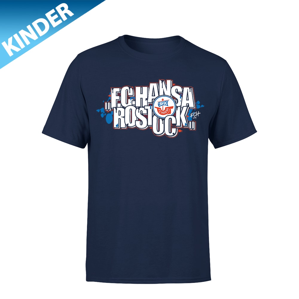 Kinder-T-Shirt Graffiti-Style navy