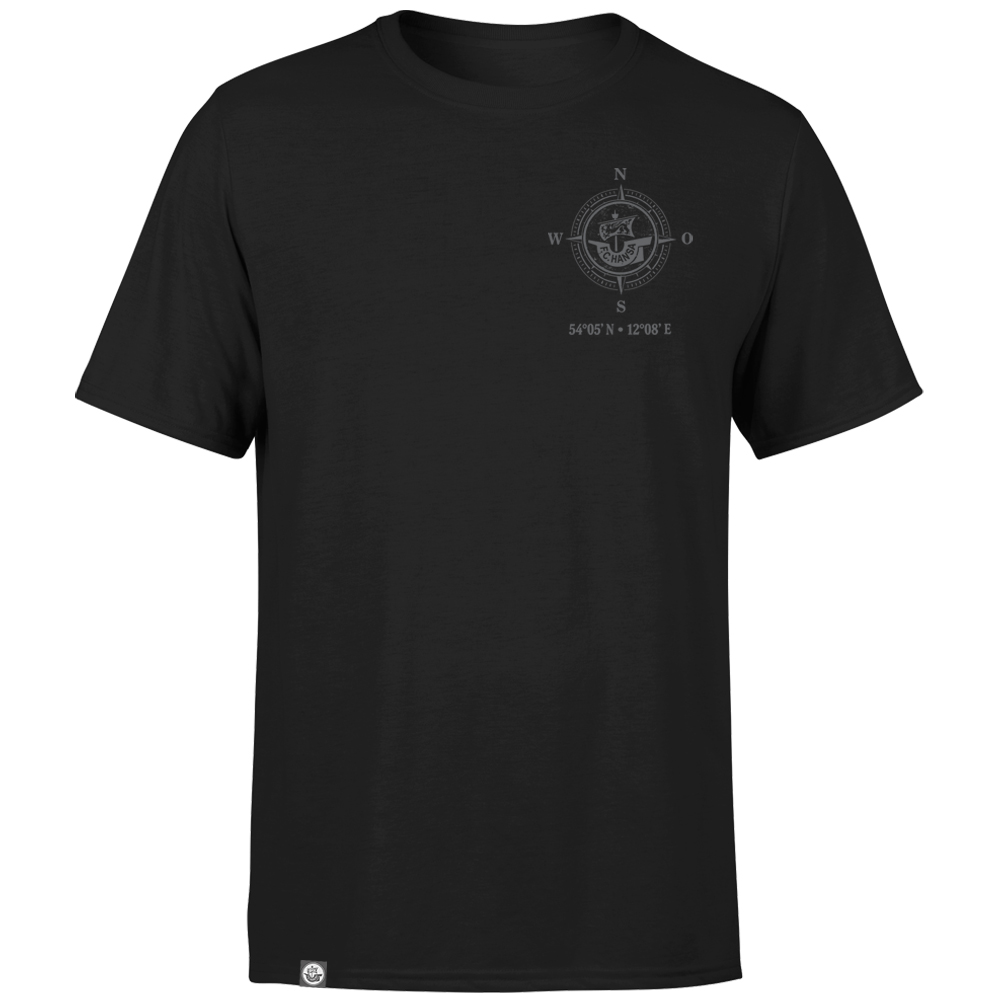 T-Shirt Ankerplatz Rostock schwarz