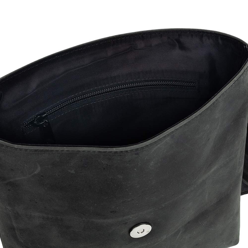 Umhängetasche Leder schwarz